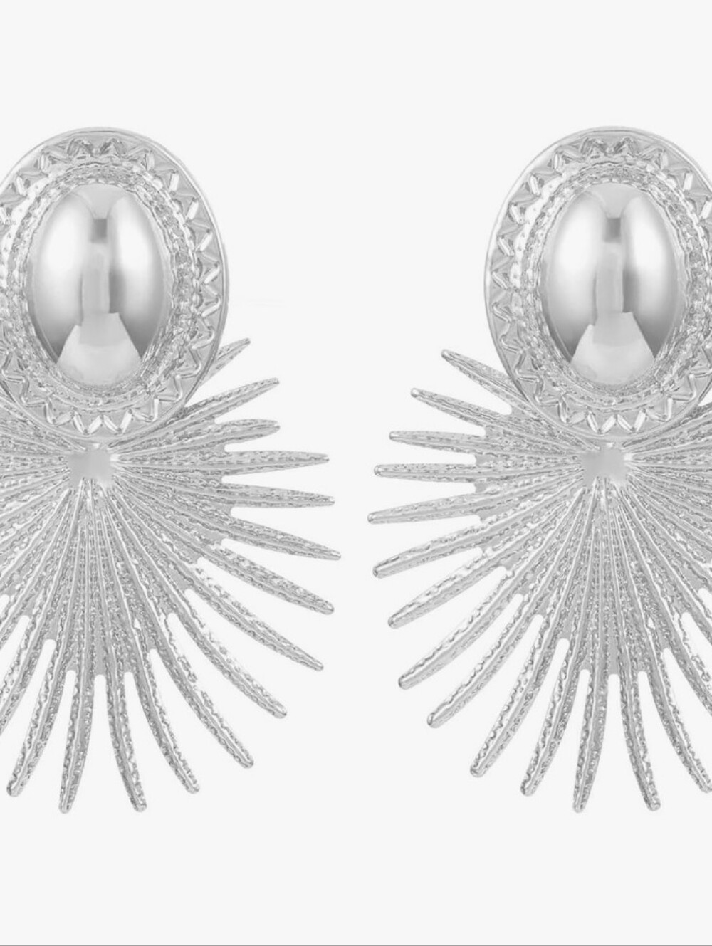Macy's Silver Radiant Sunburst Drop Earrings